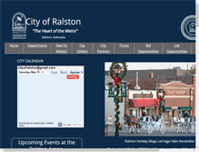 Tablet Screenshot of cityofralston.com